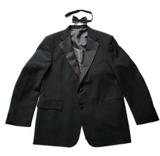 Marks and Spencers Black Dinner Suit and Bow Tie 38" Waist 44" /112cm Chest