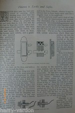 Lock Safes Burglar Thieves Picklock Key Rare Chubb Old Article 1894 Strong Room