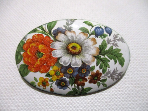 Vintage floral enamel - floral,