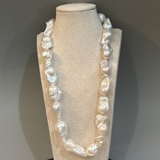 Huge baroque pearl necklace - huge,