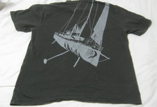 Musto T Shirt Grey Volvo Ocean Race  Front & Back Graphics Size L 102cm