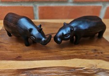 2 VINTAGE SMALL EBONY HAND