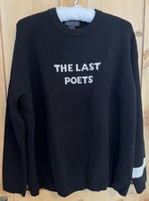 BELLA FREUD ‘Last poets’ Black Wool Jumper Size XL BNWT