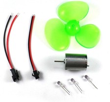 Micro Wind Turbines Generator Small DC Motor Blades with LED DIY Kits