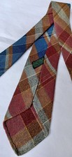 MENS VINTAGE 1950S TOOTAL GREEN QUALITY ARGYLE/DIAMOND CHECK TIE REVIVALIST