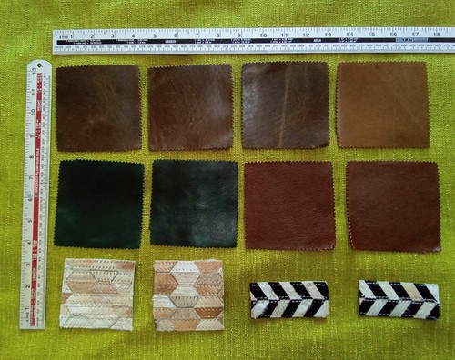 12x assorted real leather - 12x,