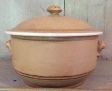 VINTAGE, (1970’s) EARTHENWARE, PATE POT WITH LID