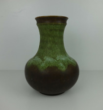 Floor Vase Giant West German Lava Pottery Vintage Bulbous Design Green Brown 