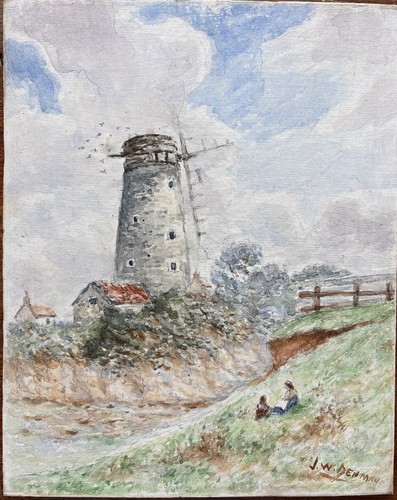 Antique watercolor painting - antique,