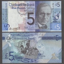 UNC Clydesdale Bank £5 Five