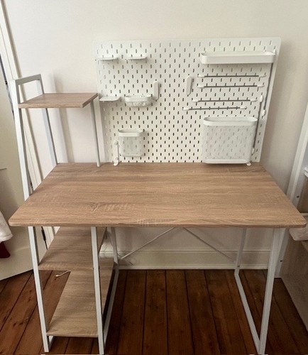 Desk with shelves ikea - with,