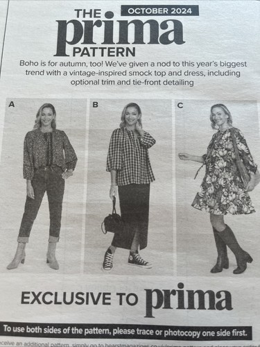 Prima sewing pattern smock - sewing,