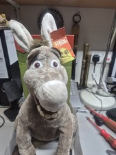 vintage 2004 DREAMWORKS SHREK 2 LARGE 14” TALKING DONKEY SOFT PLUSH TOY 