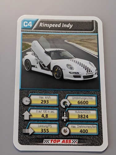 Rinspeed indy single card - rinspeed,