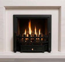 Classic Black Cast Iron 16" Fire Fret For Gas Or Electric Fire New