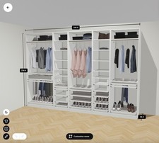 IKEA Wardrobe PAX White 349.80 X 236.4 x 58cm with Lights