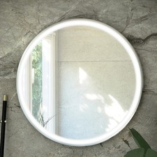 RAK Art Round LED Bathroom Mirror with Demister 600mm – Chrome