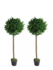 Pair Of Topiary Bay Leaves Trees Brand New 90cm