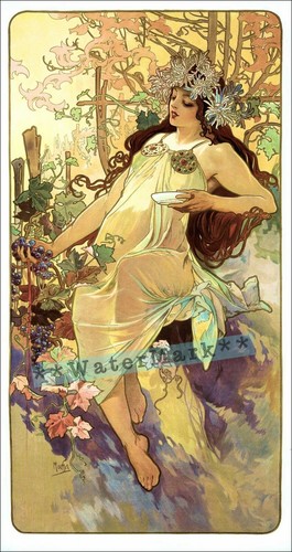 The seasons autumn 1896 mucha - autumn,