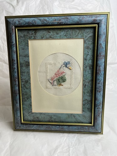 Framed hand stitched beatrix - framed, hand-stitched