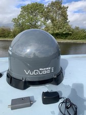 Grey Maxview MXL023 VUQube 2 Twin LNB Motorhome Caravan Portable Satellite Dish 