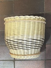 Plastic Rattan Look 22.5cm High Waste paper Basket M800