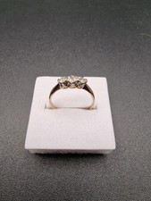Gold Platinum Diamond Trilogy Ring Size N