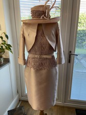 Presen Mother Of The Bride 3 piece quality lined outfit in pink size 12 