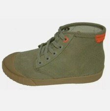 NEW Clarks Boys Cyrus Rise Older Boys Khaki Suede Leather Boots Shoes Uk 4.5G 