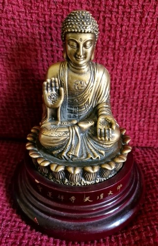 Small vintage brass - brass, buddha