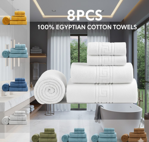 Piece egyptian cotton towel - 8,