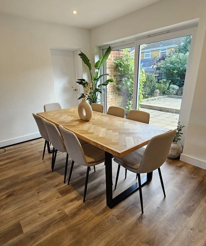 Oak handmade parquet dining - handmade,