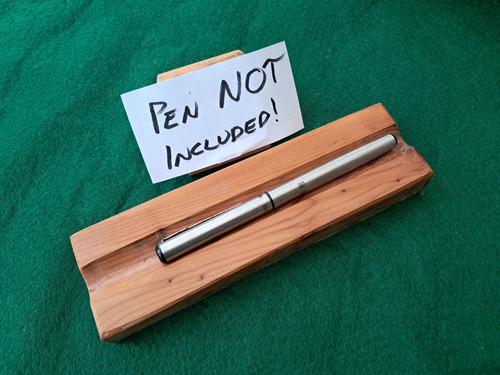 Yew wood pen stand tray - wood,