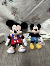 2 Disney Mickey Mouse Interactive Soft Toy Plush - 30 & 25cm