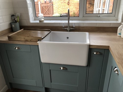 Raised wooden pine worktop - wooden,