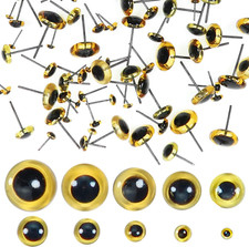 TOAOB 100Pcs Brown Glass Eyes