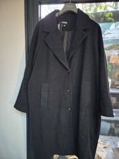 Centigrade Woman's Full Length Single Breasted Coat Black 4XL Inc Postage