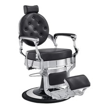 Barber Chair with Silver Frame