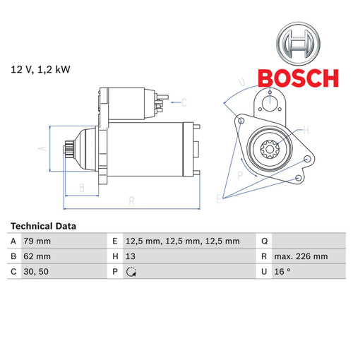 Starter bosch 986 - starter,