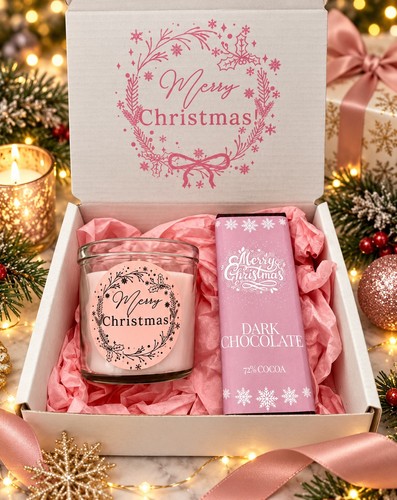Pink candle chocolate - candle,