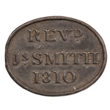 1810 SCOTLAND SCOTTISH ALLOA ASSOCIATED CONGREGATION SMITH LEAD COMMUNION TOKEN