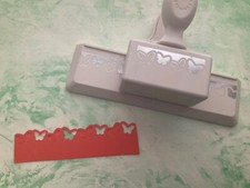 Rare MARTHA STEWART 2 in 1 Design BUTTERFLY Emboss & Cut Border Edge Trim Punch