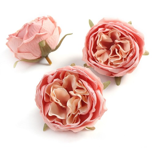 10x silk rose - silk, peony