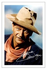JOHN WAYNE AUTOGRAPH SIGNED PHOTO PRINT POSTER RIO BRAVO