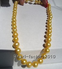 9-10 MM  golden natural 18"