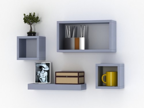 Set wooden floating cube - set,