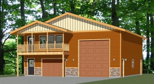 40x42 apartment with car - apartment,