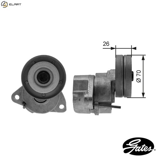 Belt tensioner vribbed - vribbed,