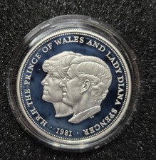 1981 Royal Wedding Proof Crown Coin - 28.28g - .925 Silver