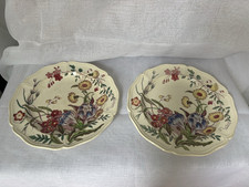 Vintage 1930s Wedgwood Etruria Floral Vintage Cake Side Decorative Plates x 2
